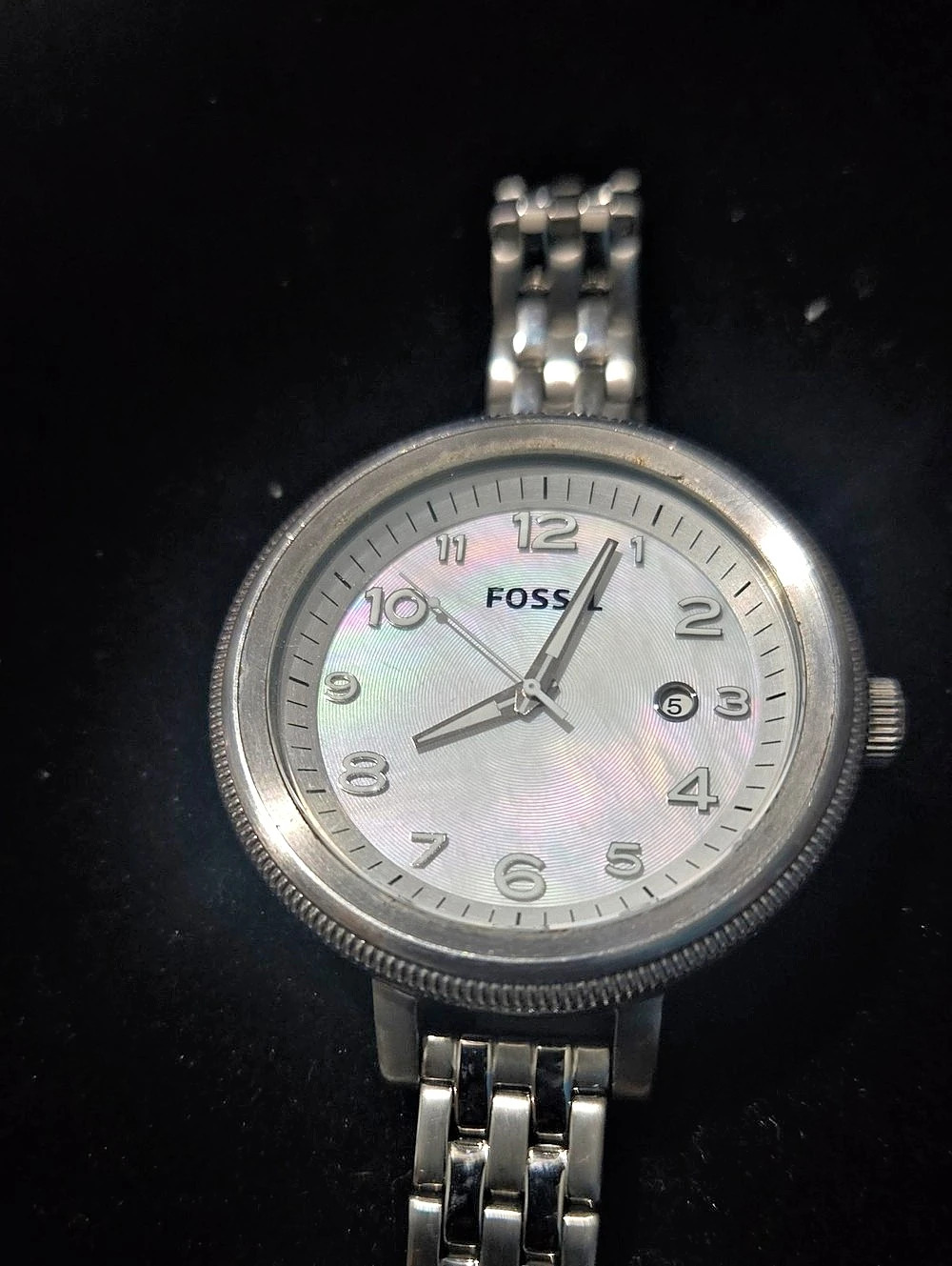Fossil Silver-Tone Bracelet Watch